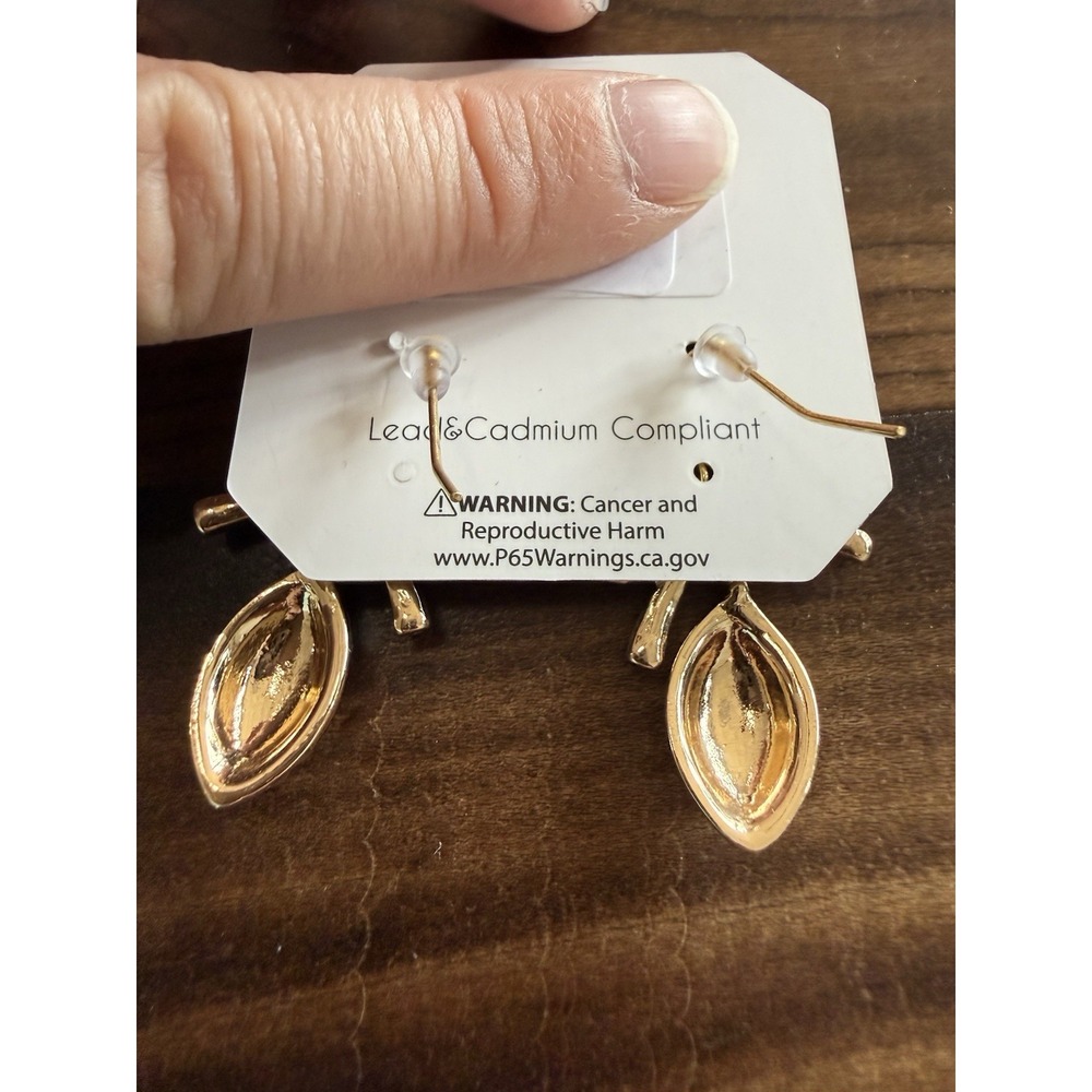 Juliet Crystal Avenue Football Bow Dangle Earrings Rhinestone Game Day Jewelry - Picture 4 of 4